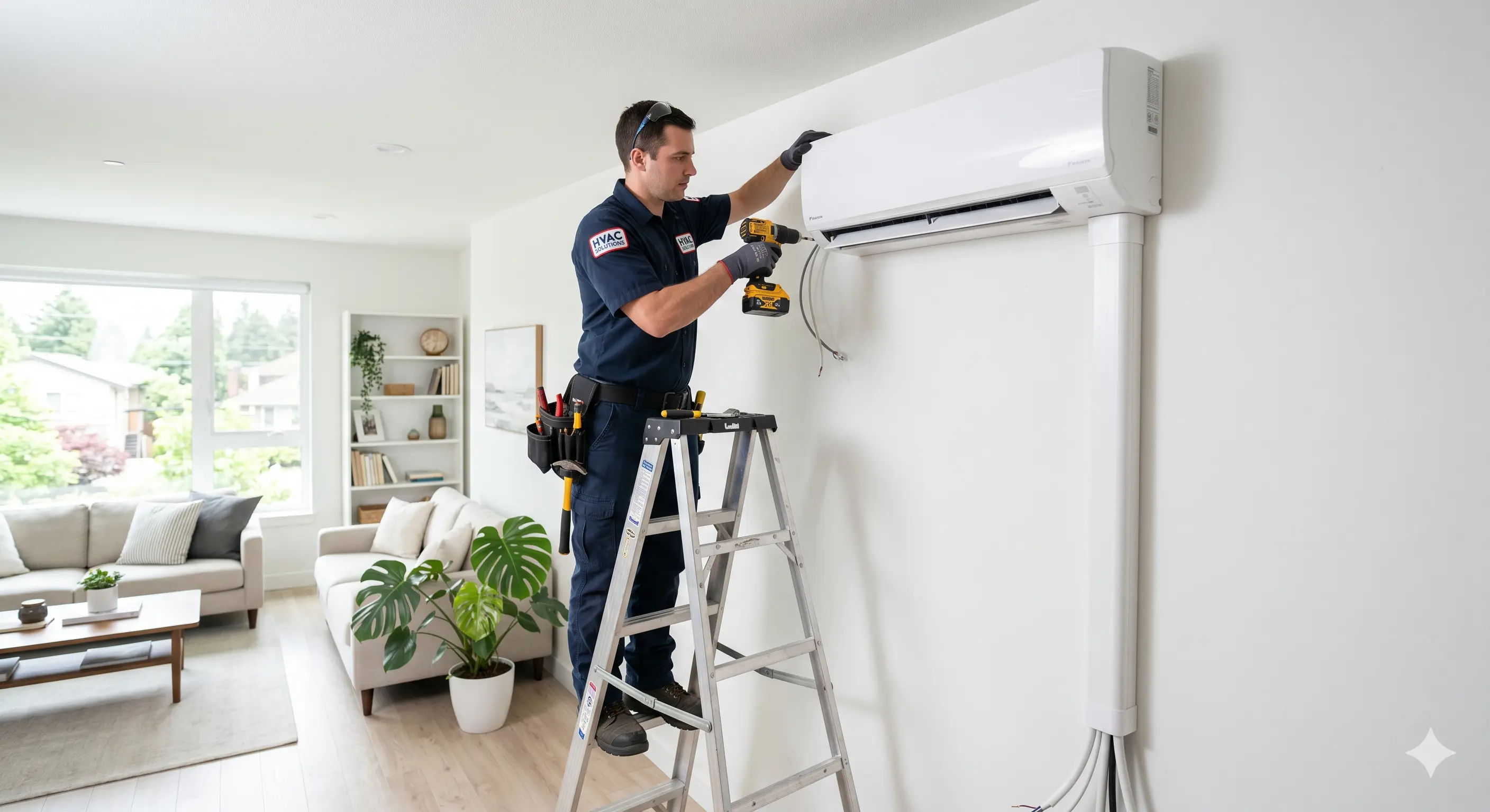 Монтаж внутреннего блока кондиционера на стену