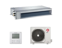 Фото Канальный кондиционер Kentatsu KSKR105HFAN3R/KSUR105HFAN3L, до 100 кв.м, осушение, таймер  — купить в Москве