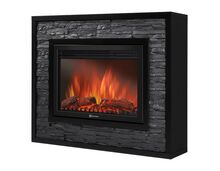 Фото Портал Firelight Loft 30 камень черный, черная эмаль, фронтальный  — купить в Москве