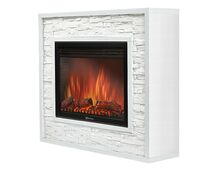 Фото Портал Firelight Loft 30 камень белый, белая эмаль, фронтальный  — купить в Москве