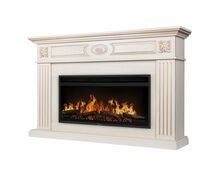 Фото Каминокомплект: Очаг Electrolux EFP/P-3620LS, портал Siena 42/40/36, сл. кость с зол. патиной  — купить в Москве