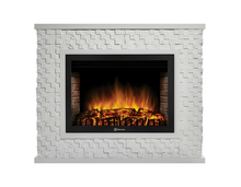 Фото Каминокомплект: Очаг Electrolux EFP/P-3020LS с порталом Quadro 30 камень песчаник античный бел  — купить в Москве