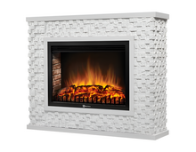 Фото Каминокомплект: Очаг Electrolux EFP/P-3320RLS с порталом Quadro 30 камень песчаник античный бел  — купить в Москве