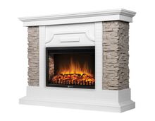 Фото Каминокомплект: Очаг Electrolux EFP/P-2520LS N, портал Florida 25 белый, серый  — купить в Москве