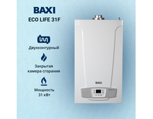 Фото Котел газовый BAXI ECO LIFE 31F настенный, 2 конт., закр. кам. сгор.  — купить в Москве
