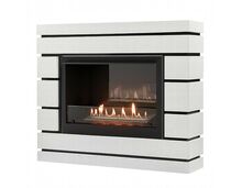 Фото Каминокомплект: Биокамин Firelight BFP/P-2520, портал Moderno 25 шпон белый дуб  — купить в Москве