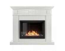 Фото Каминокомплект: Биокамин Firelight BFP/P-2520, портал Bianco 25 белый  — купить в Москве