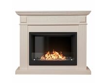 Фото Каминокомплект: Биокамин Firelight BFP/P-2520, портал Bianco 25 шпон белёный дуб  — купить в Москве