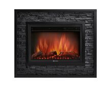 Фото Каминокомплект: Очаг Electrolux EFP/P-3020LS, портал Loft 30 камень черный, черная эмаль  — купить в Москве