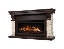 Фото Каминокомплект: Очаг Electrolux EFP/P-4220LS, портал Michigan 42/40/36, камень мол, шп. тем. дуб  — купить в Москве