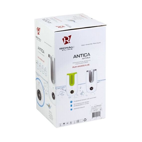 Фото Увлажнитель воздуха с функцией ароматизации Royal Clima RUH-AN300/4.0E-SV, белый/серебристый , изображение 14 — купить в Москве