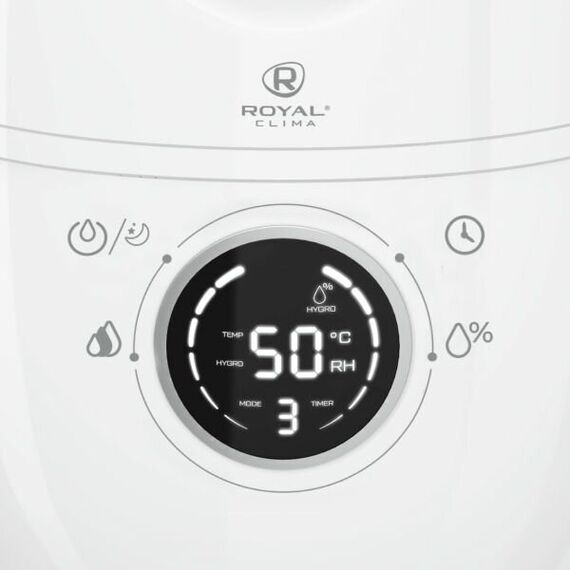 Фото Увлажнитель воздуха с функцией ароматизации Royal Clima RUH-AN300/4.0E-SV, белый/серебристый , изображение 16 — купить в Москве
