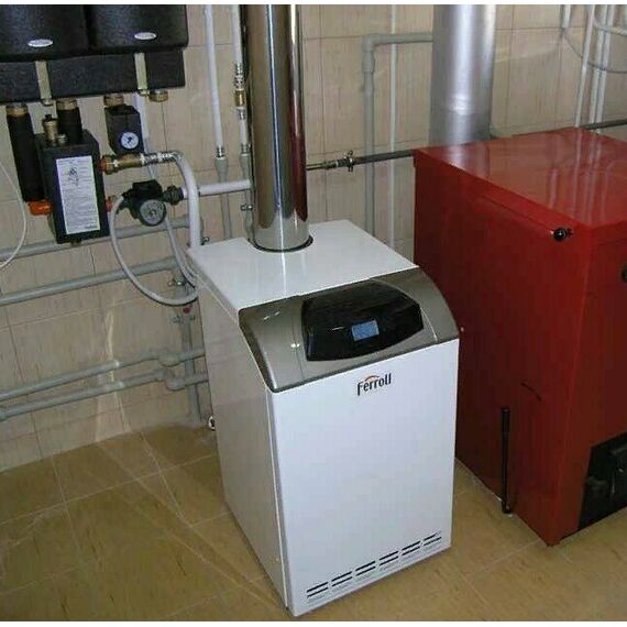 Фото Котел газовый Ferroli PEGASUS D 45 с чугунным теплообменником, напольный, 1 конт, откр. кам. сгор. , изображение 7 — купить в Москве