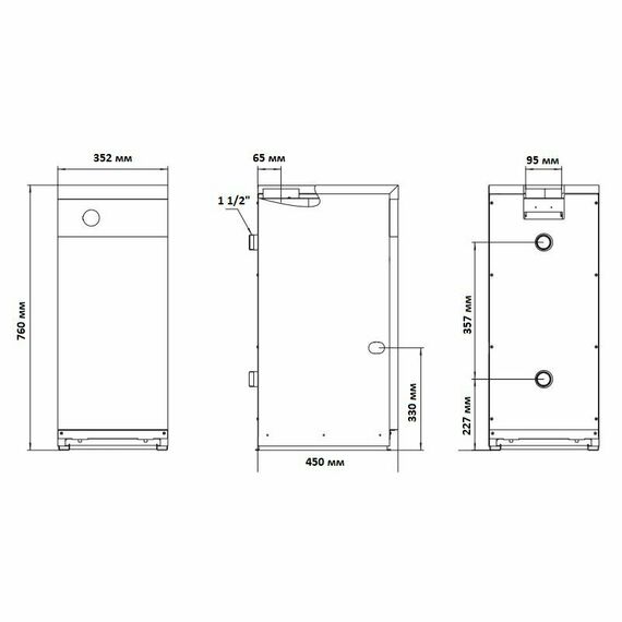 Фото Котел газовый Ferroli TORINO 12,5 энергонезависимый, напольный, 1 конт, откр. кам. сгор. , изображение 13 — купить в Москве