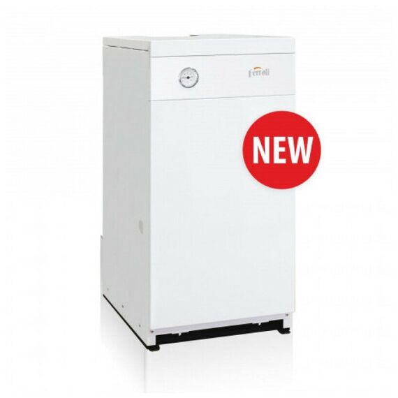 Фото Котел газовый Ferroli TORINO 20 энергонезависимый, напольный, 1 конт, откр. кам. сгор. , изображение 2 — купить в Москве