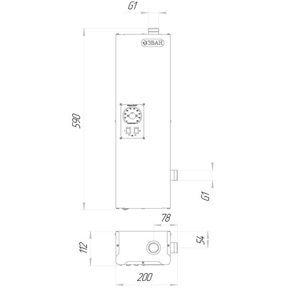Фото Электрический котел ЭВАН "Warmos Start", белый, 7кВт, настенный , изображение 6 — купить в Москве