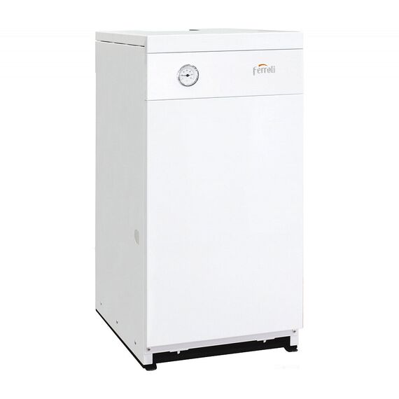 Фото Котел газовый Ferroli TORINO 50 энергонезависимый, напольный, 1 конт, откр. кам. сгор. , изображение 2 — купить в Москве