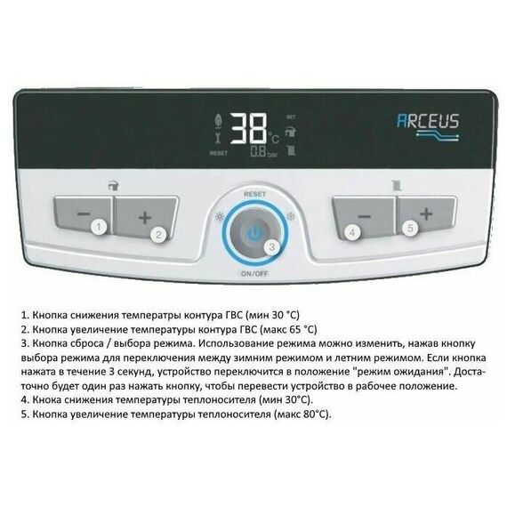 Фото Электрический котел E.C.A Arceus CH, одноконтурный, настенный, КПД 99%, белый , изображение 5 — купить в Москве