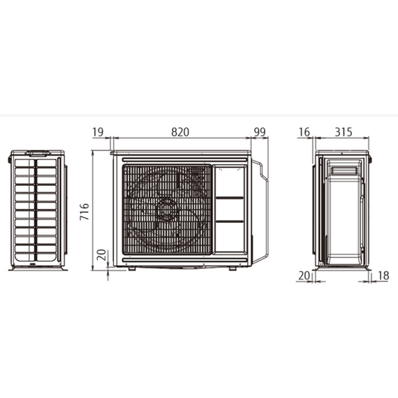 Фото Наружный блок мультисплит системы Fujitsu AOYG24KBTA3, инверторный, белый, R32 , изображение 3 — купить в Москве