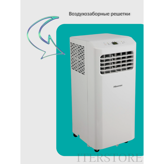 Фото Мобильный кондиционер Hisense серии V AP-07CR4GKVS00 V, 15 м?, белый , изображение 3 — купить в Москве