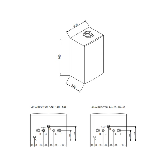 Фото Котел газовый BAXI LUNA DUO-TEC E 40 конденсационный, настенный, 2 конт, закр. кам. сгор. , изображение 6 — купить в Москве
