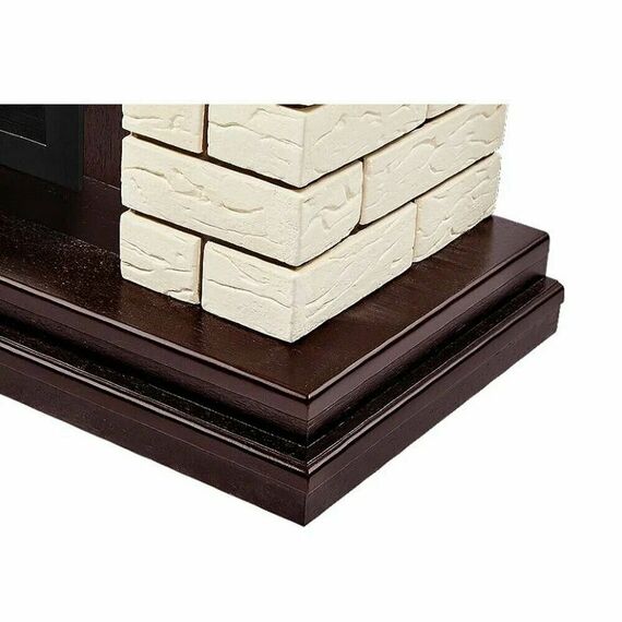 Фото Каминокомплект: Биокамин Firelight BFP/P-2520, портал Bricks 25 камень бежевый, шпон темный дуб , изображение 4 — купить в Москве