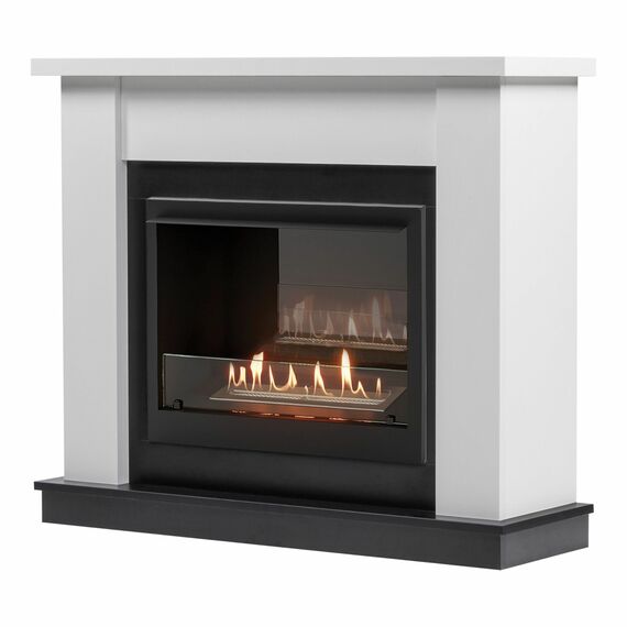 Фото Каминокомплект: Биокамин Firelight BFP/P-2520, портал Canto 25 белый , изображение 2 — купить в Москве