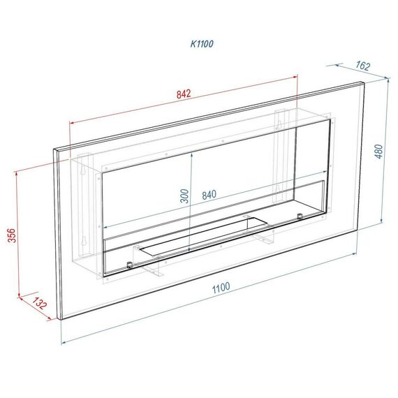 Фото Каминокомплект: Биокамин Firelight BFP/W-110+Набор керамических камней М, черные , изображение 11 — купить в Москве