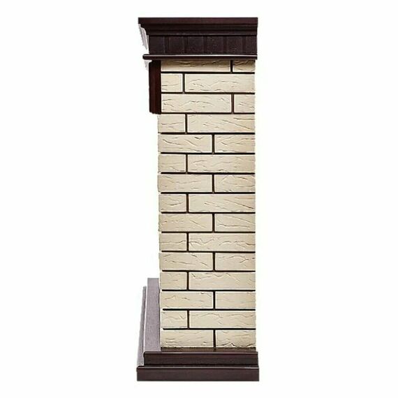 Фото Каминокомплект: Биокамин Firelight BFP/P-2520, портал Bricks 25 камень бежевый, шпон темный дуб , изображение 2 — купить в Москве