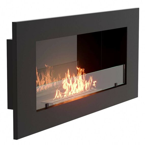 Фото Каминокомплект: Биокамин Firelight BFP/W-110+Набор керамических камней М, черные , изображение 2 — купить в Москве