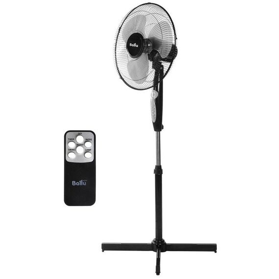Фото Вентилятор напольный Ballu BFF-807 ( 45 Вт / скоростей 3 / диаметр 38 см / пульт ДУ / таймер / тяжелая база / чёрный) , изображение 2 — купить в Москве