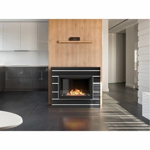 Фото Каминокомплект: Биокамин Firelight BFP/P-2520, портал Moderno 25 шпон чёрный дуб , изображение 4 — купить в Москве