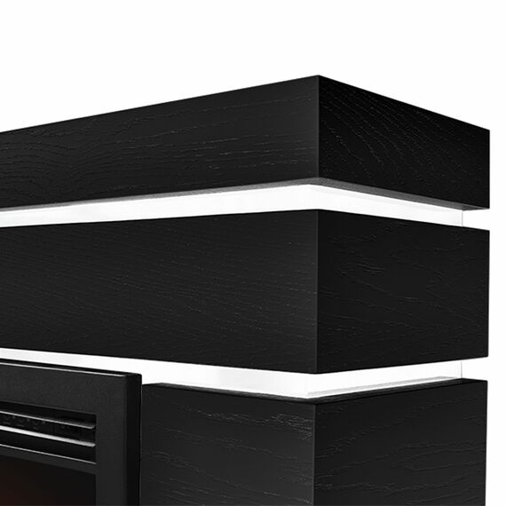 Фото Каминокомплект: Биокамин Firelight BFP/P-2520, портал Moderno 25 шпон чёрный дуб , изображение 3 — купить в Москве