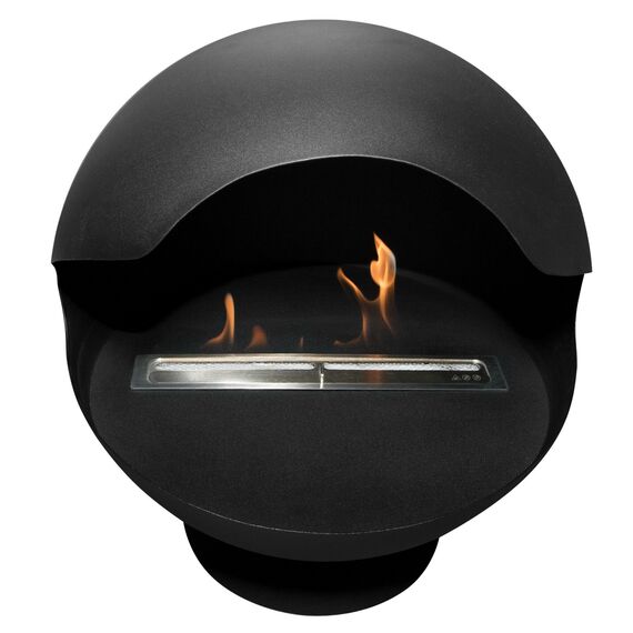 Фото Каминокомплект: Биокамин Firelight BFP/F-55 Sphere+Набор керамических камней М, черные , изображение 2 — купить в Москве