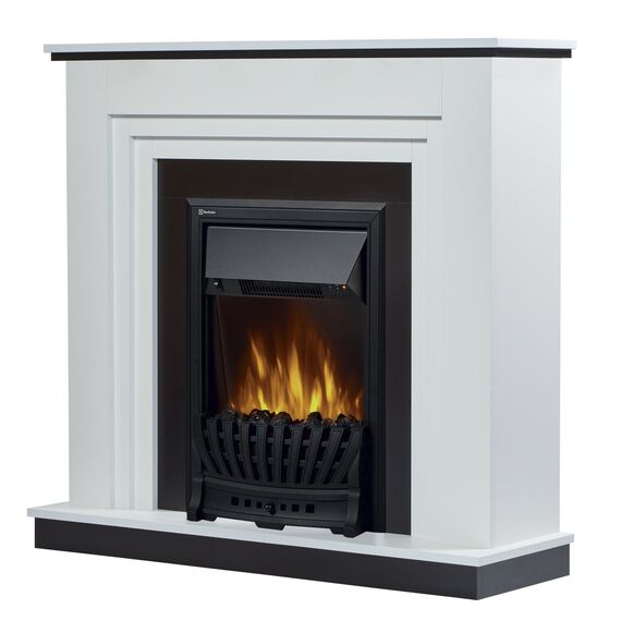 Фото Каминокомплект: Очаг Electrolux Classic EFP/P-1020LS, портал Grado Classic белый, черный , изображение 2 — купить в Москве