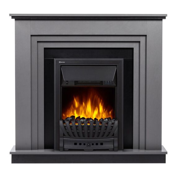 Фото Каминокомплект: Очаг Electrolux Classic EFP/P-1020LS, портал Grado Classic графит, черный  — купить в Москве