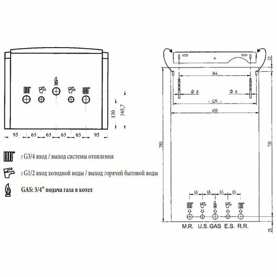 Фото Конвекционный газовый котел BAXI LUNA-3 240 Fi, 25 кВт, двухконтурный, белый , изображение 17 — купить в Москве