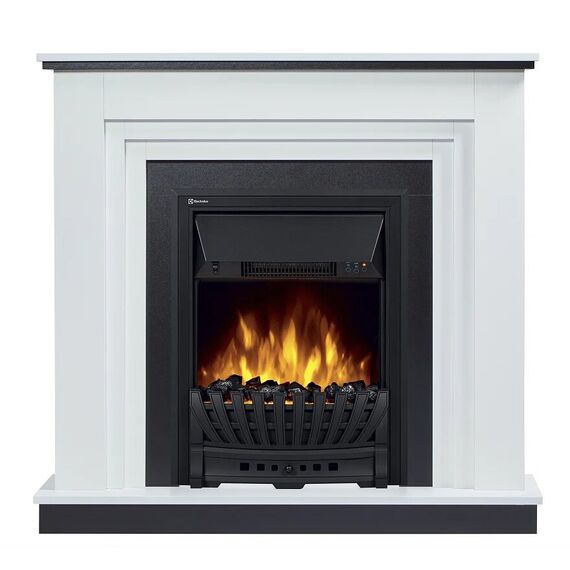 Фото Каминокомплект: Очаг Electrolux Classic EFP/P-1020LS, портал Grado Classic белый, черный , изображение 3 — купить в Москве