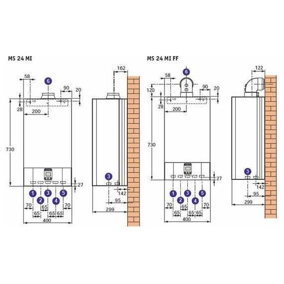Фото Котел газовый DE DIETRICH ZENA MS 24 MI настенный, 2 конт, окс , изображение 4 — купить в Москве