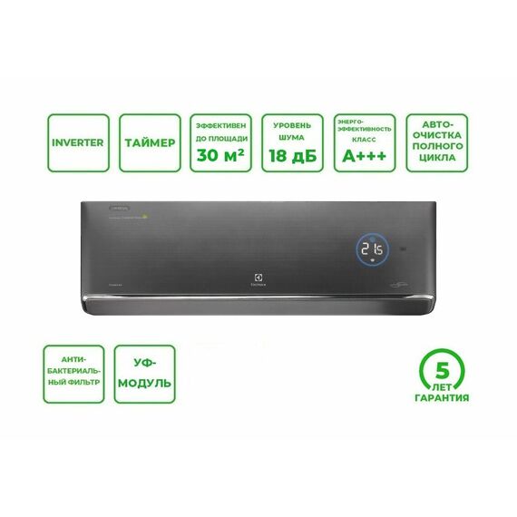 Фото Сплит-система Electrolux Crystal Air Super DC EACS/I-10HFA/N8_V2 , изображение 2 — купить в Москве