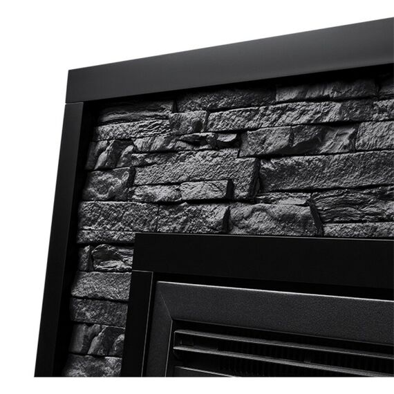 Фото Каминокомплект: Очаг Electrolux EFP/P-3020LS, портал Loft 30 камень черный, черная эмаль , изображение 4 — купить в Москве