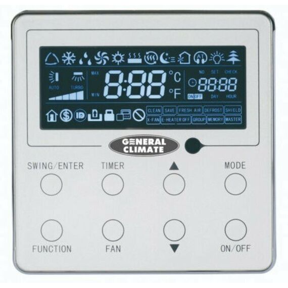 Фото Пульт General Climate GC-WR04DS, проводной, встроенный датчик температуры , изображение 3 — купить в Москве