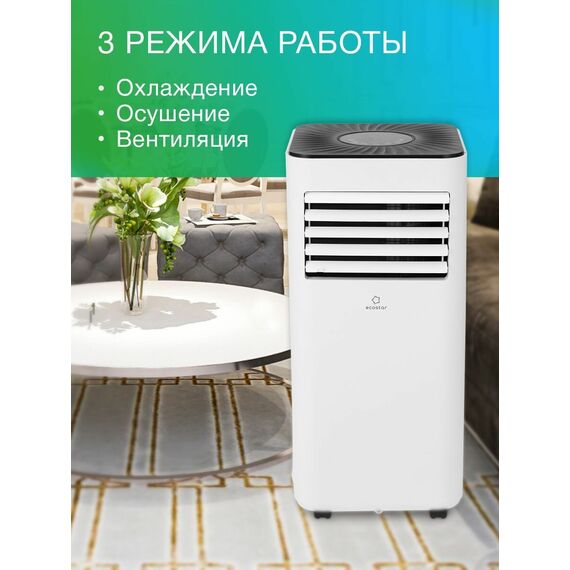 Фото Мобильный кондиционер ECOSTAR серии DESIRE, KV-DS09CH-E, белый , изображение 2 — купить в Москве