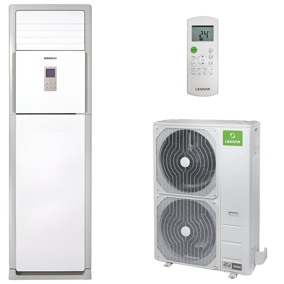 Фото Колонный кондиционер Lessar LS-H48SKA4A/LU-H48SKA4A, белый, площадь 140м?  — купить в Москве