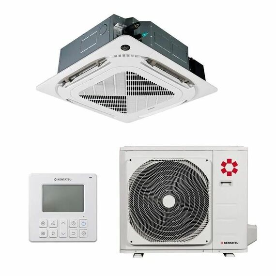 Фото Кассетная сплит система Kentatsu KSVT-R/KSUT-L KSVT70HFAN1R/KSUTB70HFAN1L/KPU95-DR, с декоративной панелью  — купить в Москве