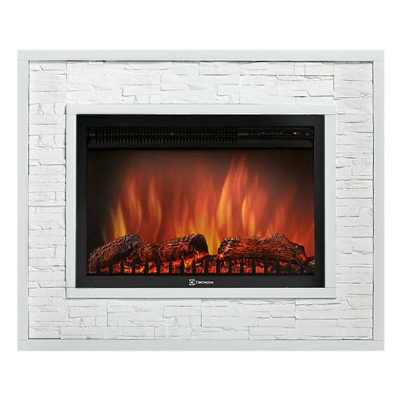 Фото Портал Firelight Loft 30 камень белый, белая эмаль, фронтальный , изображение 2 — купить в Москве