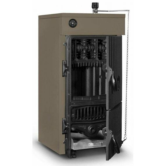 Фото Котел твердотопливный чугунный Kentatsu MAX-M-08 - 58 кВт, дрова / уголь / брикеты, для отопления  — купить в Москве