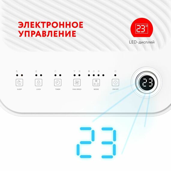 Фото Мобильный кондиционер напольный FUNAI серии CROCUS, MAC-CS29CON01, белый , изображение 2 — купить в Москве