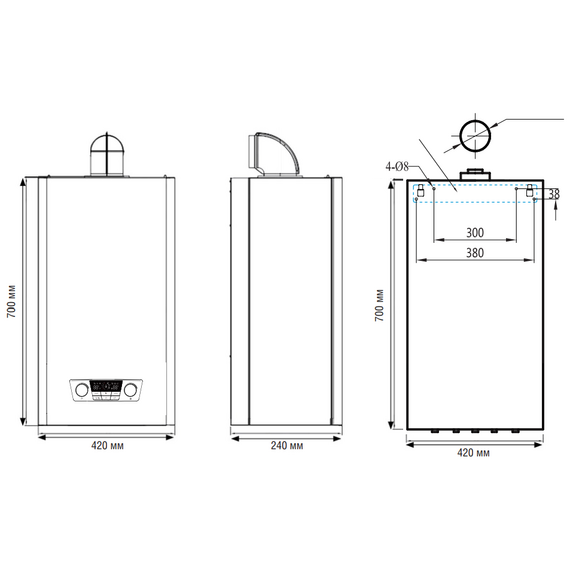 Фото Котел настенный газовый с раздельным теплообменником Nobby Balance Plus 12-2CS , изображение 4 — купить в Москве