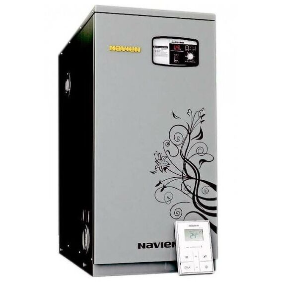 Фото Газовый котел Navien GST-40KN, двухконтурный, напольный, белая/черная модель , изображение 11 — купить в Москве